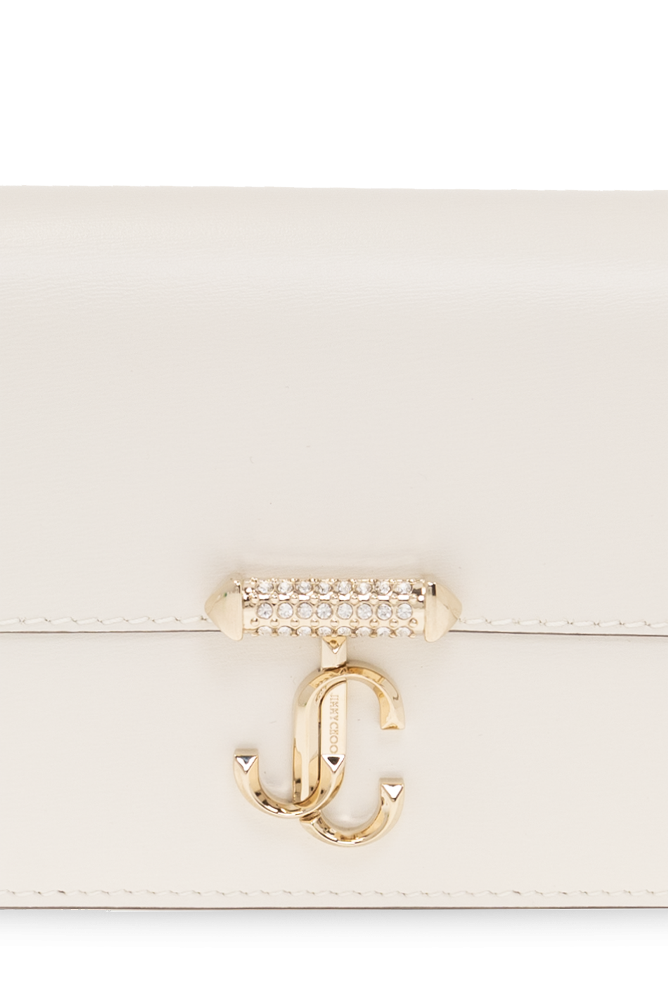 Cream 'Avenue' strapped wallet Jimmy Choo